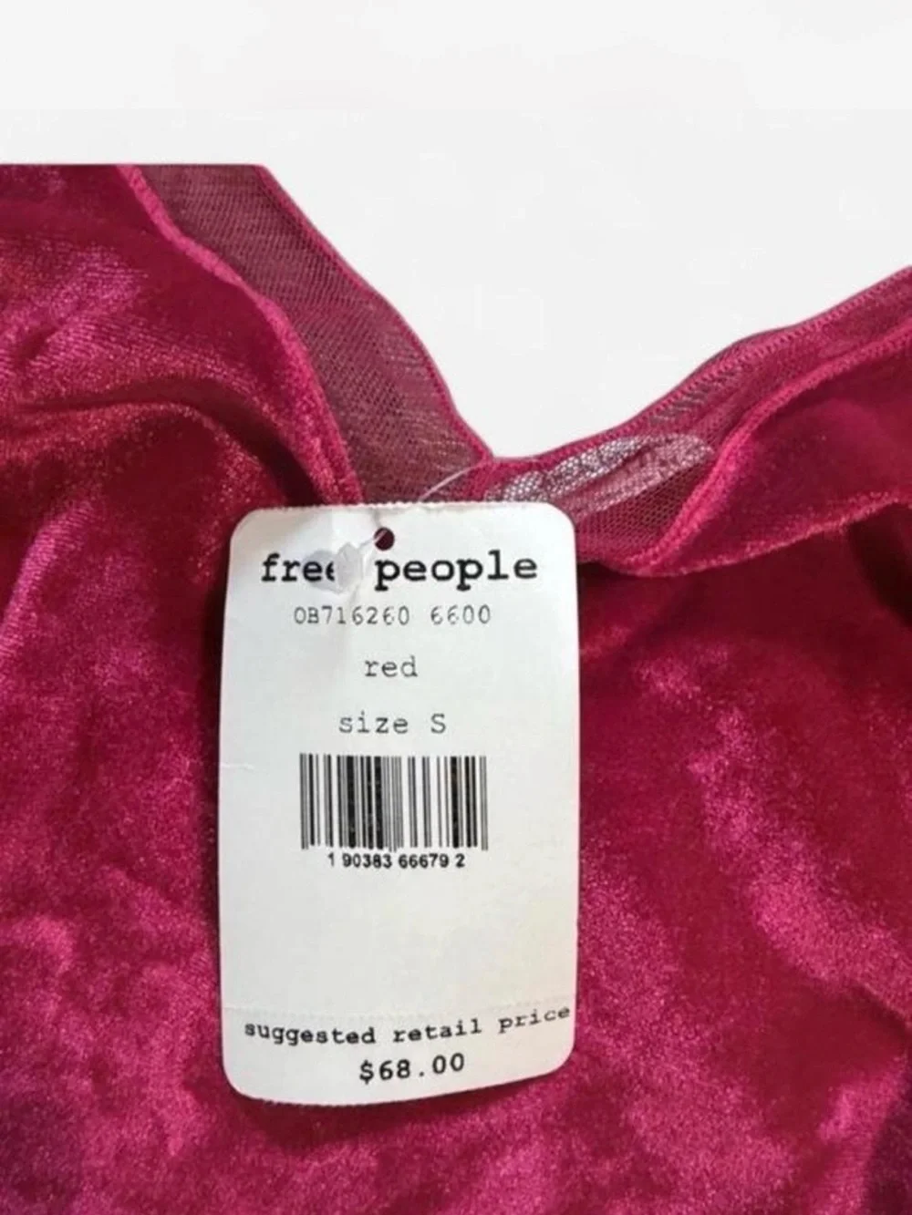 Free Prople Velvet Slip Tank - Strappy Cami